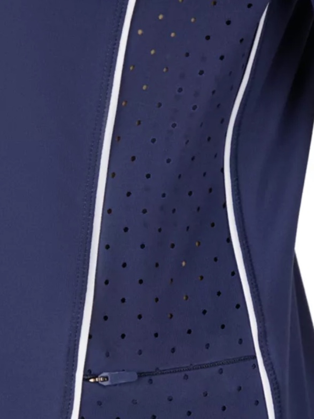 NWT Yogaliscious Lux Interlock Serve It Up Half Zip | Naval Academy/White | Sz M - Picture 5 of 13
